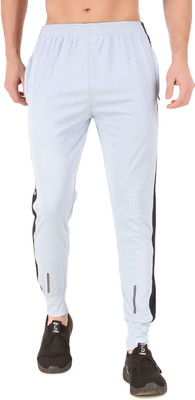 UZARUS Solid Men Light Blue Track Pants