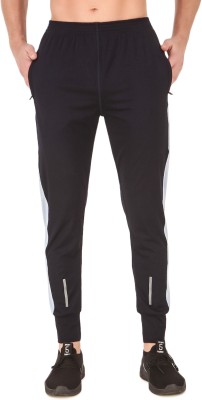 UZARUS Solid Men Dark Blue Track Pants