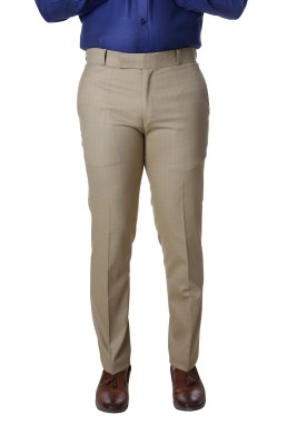 Mark & Albert Slim Fit Men Beige Trousers