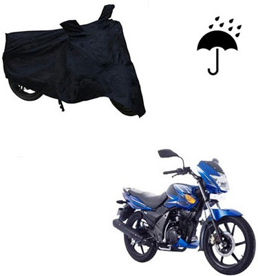 Amozkart Two Wheeler Cover for TVS(Flame SR125, Black)