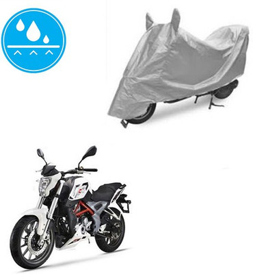 Atulit enterprises Two Wheeler Cover for DSK Benelli(TNT 25, Silver)