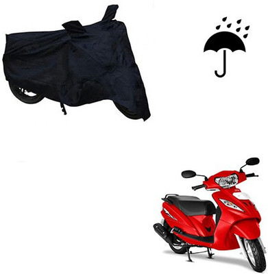 Atulit enterprises Two Wheeler Cover for TVS(Wego, Black)