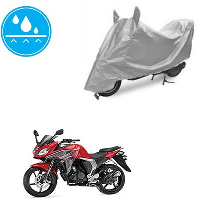 SRENTERPRISES Two Wheeler Cover for Yamaha(Fazer, Silver)
