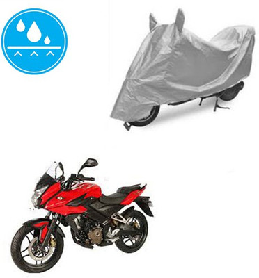 Atulit enterprises Two Wheeler Cover for Bajaj(Pulsar AS 150, Silver)