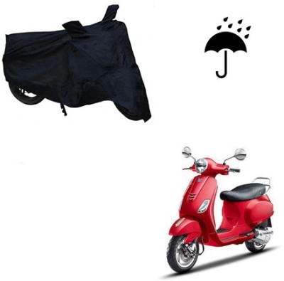 Atulit enterprises Two Wheeler Cover for Piaggio(Vespa VXL, Black)