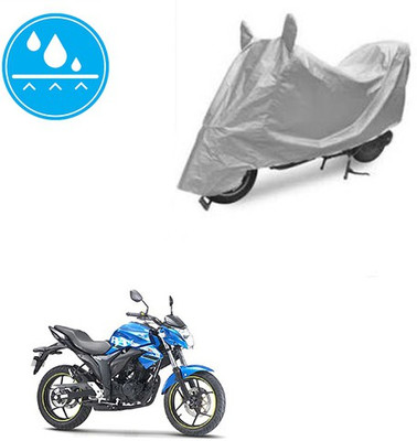 Atulit enterprises Two Wheeler Cover for Suzuki(Gixxer, Silver)