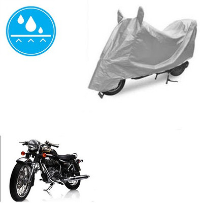 SRENTERPRISES Two Wheeler Cover for Royal Enfield(Electra Delux, Silver)