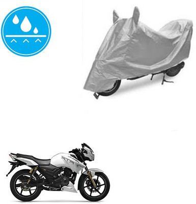 Atulit enterprises Two Wheeler Cover for TVS(Apache RTR 180, Silver)
