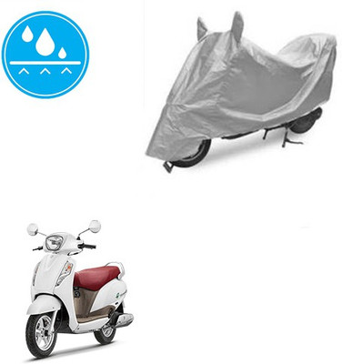 Atulit enterprises Two Wheeler Cover for Suzuki(Access, Silver)