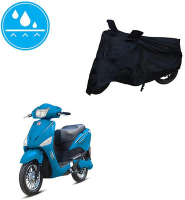 SRENTERPRISES Two Wheeler Cover for Hero(Electric, Black)