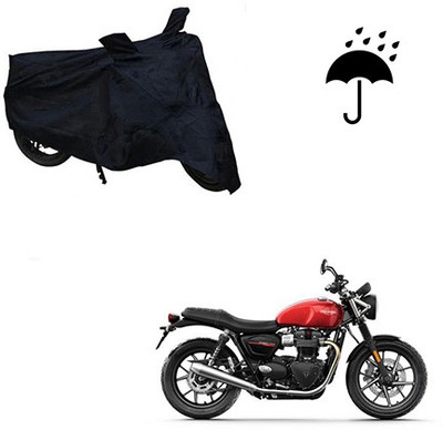 Atulit enterprises Two Wheeler Cover for Triumph(Twin spark, Black)