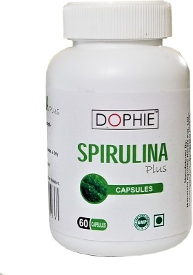 dophie Spirulina Plus Capsules ,Promotes Digestion and Nutrient Absorption ( 500mg )(60 No)
