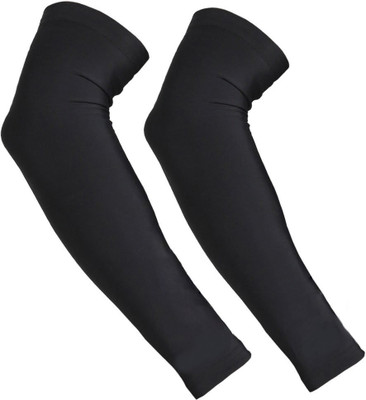 Faiydashop Nylon Arm Sleeve For Men & Women(Free, Black)