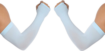 Aadikart Nylon Arm Sleeve For Men & Women(M, Blue)