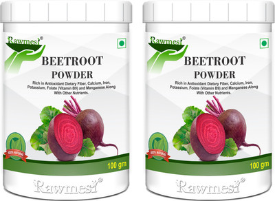 Rawmest Pure Ayurvadic Beetroot Powder| High Source Of Dietry Fiber| High In Calcium & Iron(Pack of 2, 200 g)
