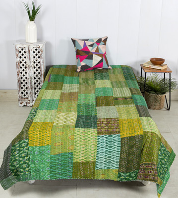 Ravaiyaa - Attitude Is Everything 2 TC Silk Single Printed Flat Bedsheet(Pack of 1, Multicolor)
