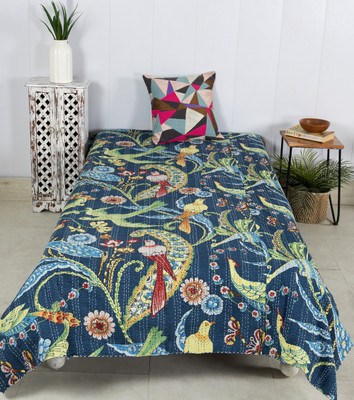 Ravaiyaa - Attitude Is Everything 0 TC Cotton Single Printed Flat Bedsheet(Pack of 1, Multicolor)