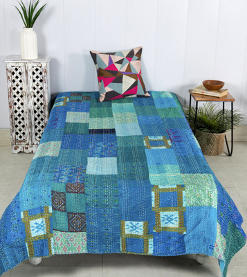 Ravaiyaa - Attitude Is Everything 0 TC Silk Single Printed Flat Bedsheet(Pack of 1, Multicolor)