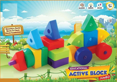 PEZYOX Building Block Toys for Kids.Age(2 to 6)Multicolour (Active Blocks Jumbo)(Multicolor)