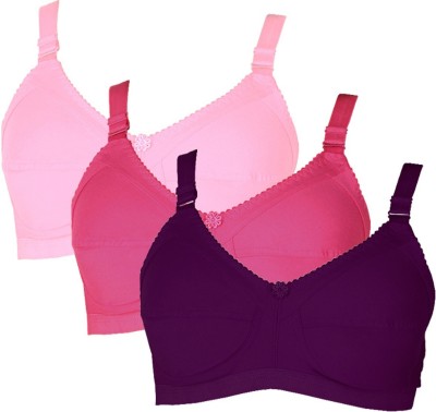 TEENY BOPPER Women Full Coverage Non Padded Bra(Purple, Pink)