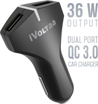 iVoltaa 18 W Qualcomm 3.0 Turbo Car Charger(Black)