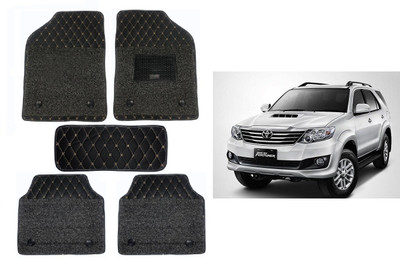 RKPSP Leatherite 7D Mat For  Toyota Fortuner Old(Black)