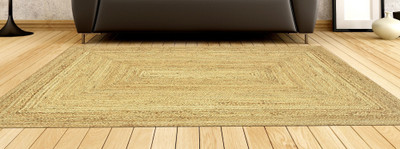 CARPETLIVE.com Beige Jute Carpet(5 ft,  X 8 ft, Rectangle)
