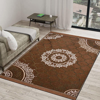 Sparrow world Gold Chenille Carpet(3 ft,  X 5 ft, Rectangle)