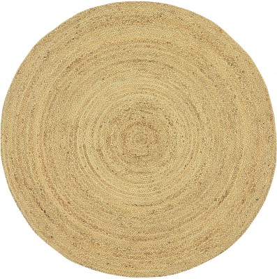 CARPETLIVE.com Beige Jute Carpet(3 ft,  X 3 ft, Circle)