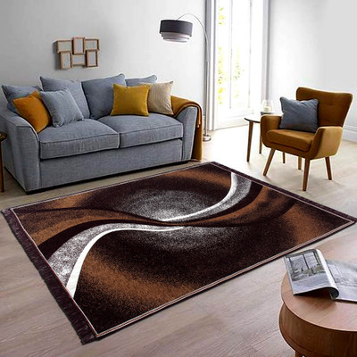 Linen Basics Velvet Floor Mat(Coffee, Large)