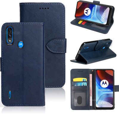 WEBKREATURE Back Cover for Motorola Moto E7 Power(Blue, Dual Protection, Pack of: 1)