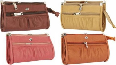 RAPID COSTORE Casual, Party, Formal, Sports Pink, Beige, Tan, Brown  Clutch(Pack of: 4)