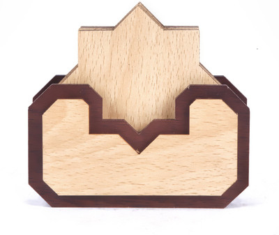 YIXT Hexagon Reversible Wood Coaster Set(Pack of 6)