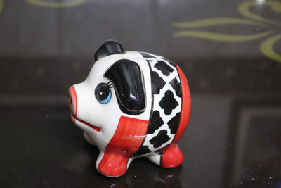 karari Ceramic Piggy Bank Coin Bank (Multicolor) Coin Bank(Multicolor)