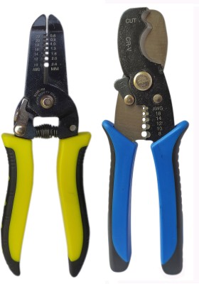 Inditrust Heavy Duty Wire Cutter 10-22 AWG and 8-16 AWG Precision Wire Stripper Tool Wire Cutter Wire Crimper with Multi-Function Hand Tool ( Pack of 2 ) Wire Cutter
