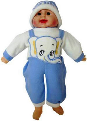 SHIVA1341 Laughing Musical Happy Baby Boy Stuffed toys (Blue, White)(Blue, White)