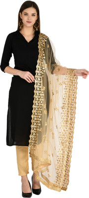 A R SILK Net Embellished Women Dupatta