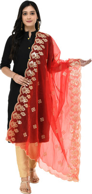 A R SILK Silk Blend Embellished Women Dupatta