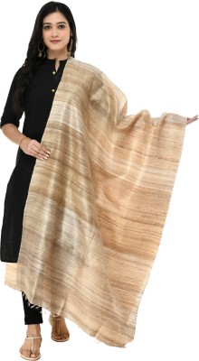 A R SILK Pure Silk Self Design Women Dupatta