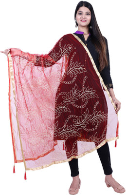 AARAV Net Embroidered Women Dupatta