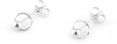 LBV LA BELLE VIE Designer White Silver Earring Studs Sterling Silver Stud Earring