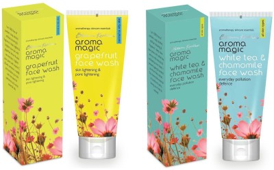 Aroma Magic Grape Fruit ,White Tea & Chamomile Pack of 2 Face Wash(200 ml)