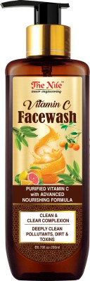 The Nile Vitamin C Face Wash - with Purified Vitamin C - For Brightening Skin Tone - No Parabens, Sulphate, Silicones & Color - 200ML(200 ml)