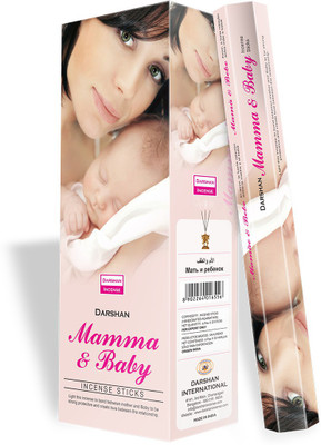Darshan Mamma & Baby Incense Stick Mogra(20 Units, Set of 6)