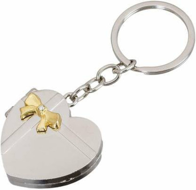gtrp Heart Shape Silver Doubl Key Chain