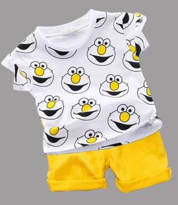 Lofn Baby Boys & Baby Girls Angry Birds Casual T-shirt Three Fourth Pant(Multicolor)