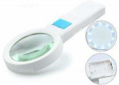 Abaris Products power mag plus magnifier 3X Magnifying Lens Glass with LED(White)