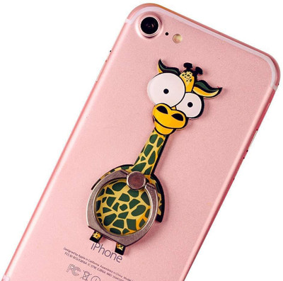 befunky Funky Animal Ring Phone Grip 360 Degree Rotation for All Mobile Phone and Tablet (Universal) (Giraffe) Mobile Holder