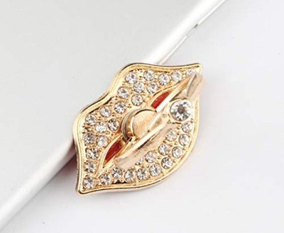 befunky Luxury Universal Mobile Holder Stand, 3D Ring Finger Grip for Mobile Tablet (Lips Bling White) Mobile Holder