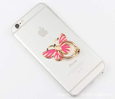 befunky Colorful Butterfly Luxury Wing Shape Universal Mobile Holder 3D Ring Finger Grip (ROSEO) Mobile Holder